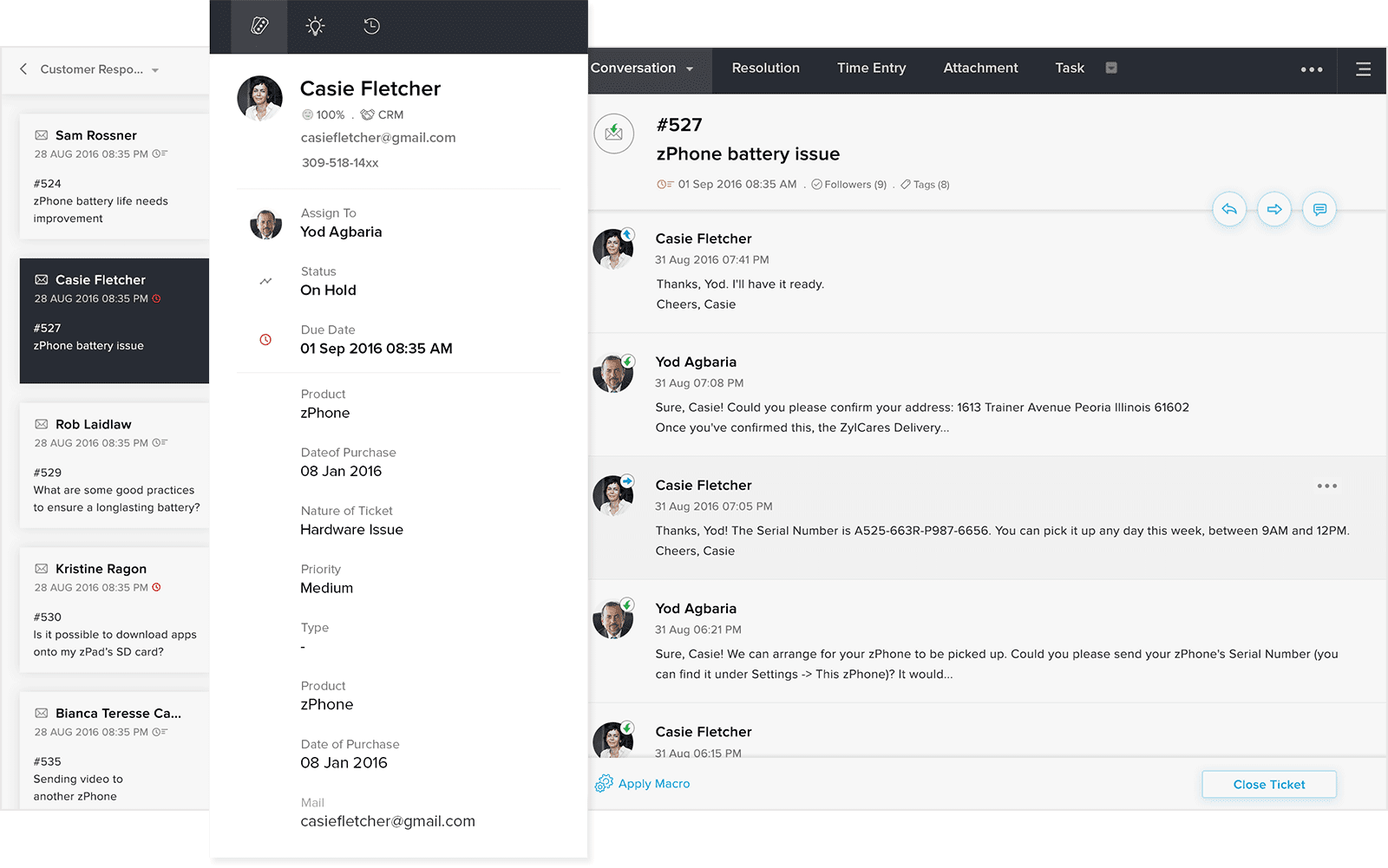 zoho desk  freshdesk