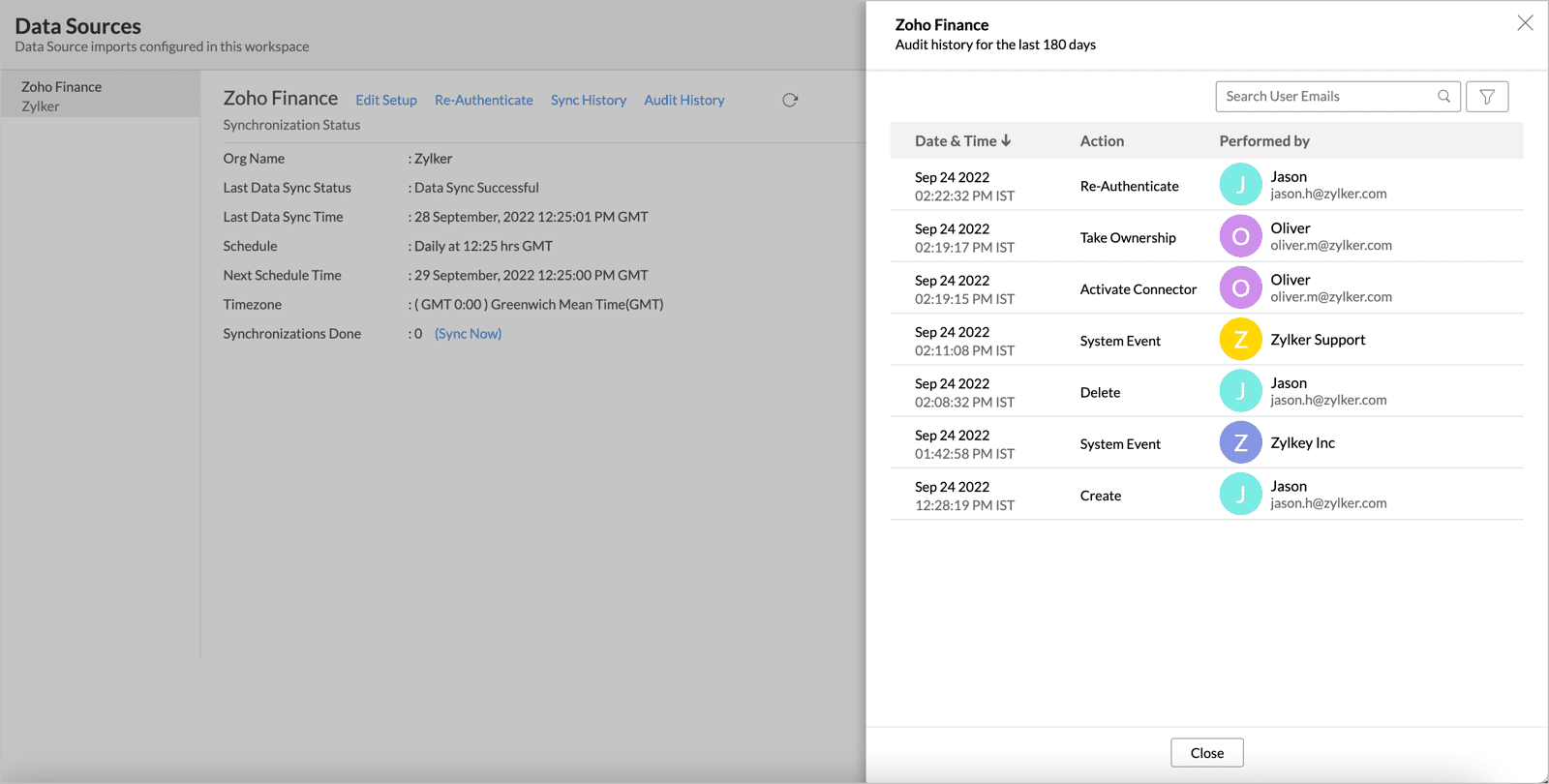 zoho analytics Connector